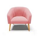 Ver imagem 4 de Kit 2 Poltronas Decorativa Stella Suede Rose Pés Palito - D'rossi