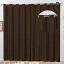 Ver imagem 6 de Cortina Blackout Tecido Corta Luz 1,30x1,70m para Varão Simples 2,00m Semi Ilhós Cromado Marrom