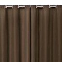 Ver imagem 2 de Cortina Blackout Tecido Corta Luz 1,30x1,70m para Varão Simples 2,00m Semi Ilhós Cromado Marrom
