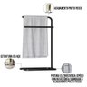 Kit Lixeira Tampa 6l Nara e Porta Toalha Eva para Pia Bancada Lavabo Aço D01 Preto - Inoviza - 7