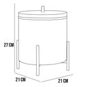 Ver imagem 5 de Kit Lixeira Tampa 6l Nara e Porta Toalha Eva para Pia Bancada Lavabo Aço D01 Preto - Inoviza