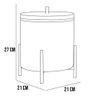 Kit Lixeira Tampa 6l Nara e Porta Toalha Eva para Pia Bancada Lavabo Aço D01 Preto - Inoviza - 5