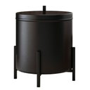 Ver imagem 3 de Kit Lixeira Tampa 6l Nara e Porta Toalha Eva para Pia Bancada Lavabo Aço D01 Preto - Inoviza