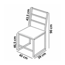 Ver imagem 3 de Cadeira Empilhável Moderna Reforçada Preta Assento Estofado Preto