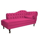 Ver imagem 3 de Kit Diva Recamier Juliana 140cm Lado Esquerdo e 01 Poltrona Classic Suede Pink - Amarena Móveis