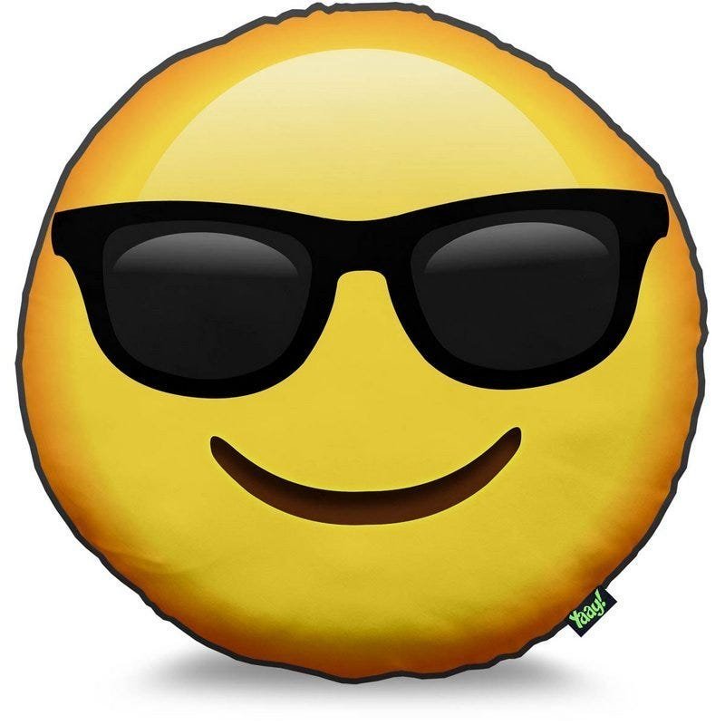Almofada Emoticon - Emoji Óculos de sol - 1