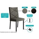 Ver imagem 5 de Cadeira Sala de Jantar 1737 Kit 2 Un Preto-courino Preto Carraro
