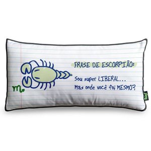 Almofada A frase do Sígno de Escorpião é