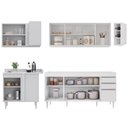 Ver imagem 6 de Armário de Cozinha Modulado de Canto Direito 5 Peças Cp43 Balcão sem Tampo Branco - Lumil Lumil Móve