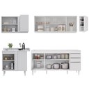 Ver imagem 6 de Armário de Cozinha Modulado de Canto Direito 5 Peças Cp43 Balcão sem Tampo Branco - Lumil Lumil Móve