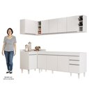 Ver imagem 5 de Armário de Cozinha Modulado de Canto Direito 5 Peças Cp43 Balcão sem Tampo Branco - Lumil Lumil Móve
