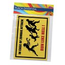 Ver imagem 2 de Placa In Case Of Zombie Attack Run Like Hell - 20 x 15 cm