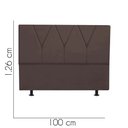 Ver imagem 2 de Cabeceira Estofada Solteiro 100CM Jade Suede Marrom - D A DECOR D&A Decor