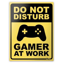 Placa Gamer at Work- 15 x 20 cm - 1 Placa Gamer at Work- 15 x 20 cm - 1
