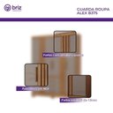 Ver imagem 4 de Guarda Roupa Alex4 Portas 3 Gavetas com Pés em Abs Nature Avelã - Henn - Briz