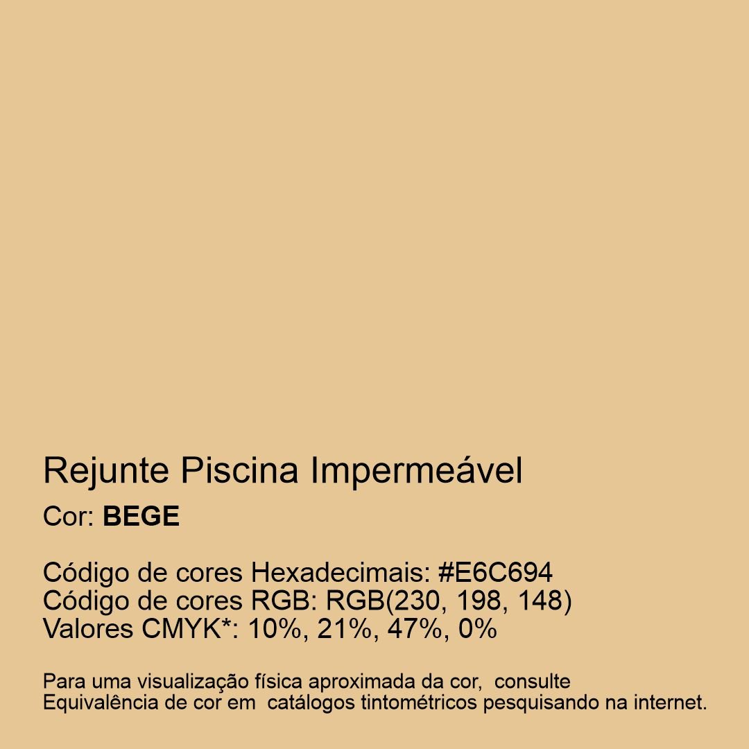 Rejunte Piscina Impermeável Cor Bege 18kg - 2