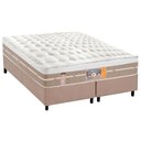 Ver imagem 1 de Conjunto Box Queen: Colchão Molas Castor Pocket Silver Star Air + Base Crc Suede Clean(158x198)
