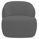 Ver imagem 3 de Kit 02 Poltronas Decorativa Fixa Orgânica para Sala Living Barolo L06 Veludo Grafite - Lyam Decor