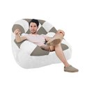 Ver imagem 2 de Poltrona Paloma Escritório Sala Pé Plástico Suede Branco e Suede Cappuccino - Dominic Decor