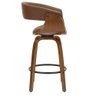 Banqueta Giratória Baixa Betim Rivatti Marrom Base Madeira - 5