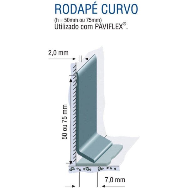 Rodapé Vinílico de Aba Curva Tarkett 7,5cm Metro Linear - 2