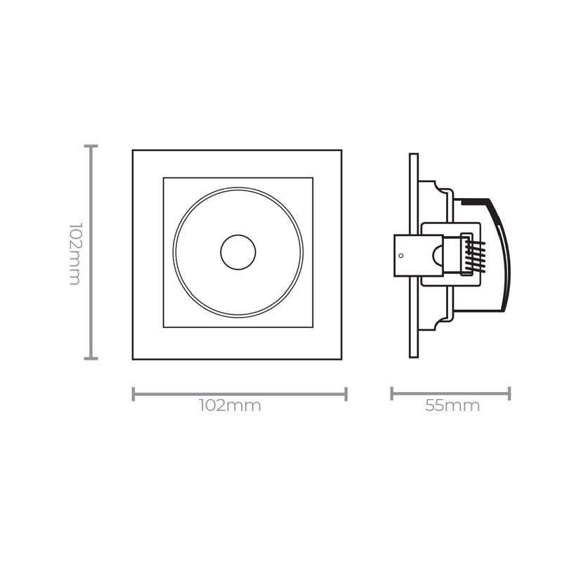 Spot de LED Recuado Taschibra Frame Mr16 Quadrado 5W Bivolt 3000K Luz Amarela - 2