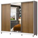 Ver imagem 2 de Guarda Roupa Juvenil 100% Mdf Madesa Kevin 3 Portas de Correr com Espelho com Pés - Branco/rustic