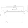 Caldeirão Tramontina Paris Antiaderente Starflon Max Chumbo com Tampa de Vidro 24 Cm 7,1 L Tramontin - 4