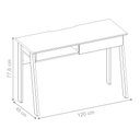 Ver imagem 2 de Mesa para Estudos com Nichos Boyce Preto Noce