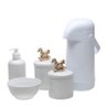 Potes, Garrafa, Molhadeira e Porta Álcool-gel Cavalinho Dourado Quarto Bebê Infantil Menina Menino - 1