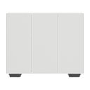 Ver imagem 6 de Gabinete Banheiro 3 Portas 90cm Multimóveis V5031 Branco/Preto
