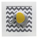 Ver imagem 1 de Quadro Decorativo Elefante Chevron Cinza Quarto Bebê Infantil Menina Menino