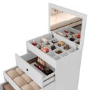 Ver mais imagens de Penteadeira com Banco Gaveteiro Multiuso Funcional Maquiagem:‎ Branco