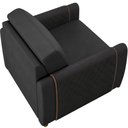Ver imagem 3 de Kit Sofá 2 Lugares Sala Estar 168cm com Poltrona Flora Pés de Madeira M03 Couríssimo Preto -