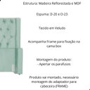Ver imagem 3 de Kit Cabeceira e Calçadeira Baú Emma Veludo Solteiro 90 Cm