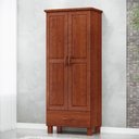 Ver imagem 1 de Guarda Roupa Roupeiro 2 Portas 1 Gaveta Linha Bronze Madeira Maciça 1140tn Imbuia Finestra