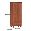 Ver imagem 4 de Guarda Roupa Roupeiro 2 Portas 1 Gaveta Linha Bronze Madeira Maciça 1140tn Imbuia Finestra
