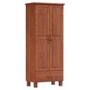 Ver imagem 2 de Guarda Roupa Roupeiro 2 Portas 1 Gaveta Linha Bronze Madeira Maciça 1140tn Imbuia Finestra