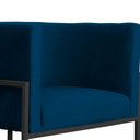 Ver imagem 4 de Poltrona Luana Requinte Base Preta Veludo Cores - DS Estofados Azul Marinho