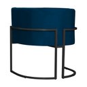Ver imagem 5 de Poltrona Luana Requinte Base Preta Veludo Cores - DS Estofados Azul Marinho