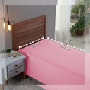 Ver imagem 3 de Roupa Cama Solteiro 300 Fios Lençol Virol sem Elástico de Algodão:rose