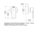 Ver imagem 2 de Acabamento para Registro Docolbase 3/4 Ouro Escovado Argon - Docol