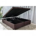 Ver imagem 1 de Cama Box Baú Casal -suede Marrom 158x198