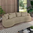 Ver imagem 1 de Sofá Living Decorativo Salinas 4 ou mais Lugares com Almofadas 270cm Modulado Bouclê Bege G33- Gran 