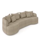 Ver imagem 5 de Sofá Living Decorativo Salinas 4 ou mais Lugares com Almofadas 270cm Modulado Bouclê Bege G33- Gran 
