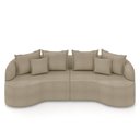 Ver imagem 2 de Sofá Living Decorativo Salinas 4 ou mais Lugares com Almofadas 270cm Modulado Bouclê Bege G33- Gran 