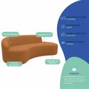 Ver imagem 7 de Sofá Luxuoso Sala de Estar 150cm Lado Direito Bouclé Solenne
