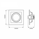 Ver imagem 2 de Spot de Embutir Pix Quadrado Plano Par 20 Direcionável Branco