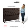 Cabeceira Cama Box Casal Lylla 140cm Capitonê com Frame Suede Marrom - Desk Design - 3
