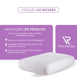 Kit 2 Travesseiros Nasa Viscorelax Perfil Alto com Memoria - 6